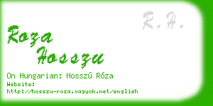 roza hosszu business card