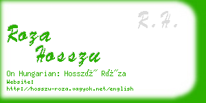 roza hosszu business card